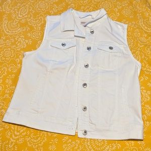 White Denim Vest